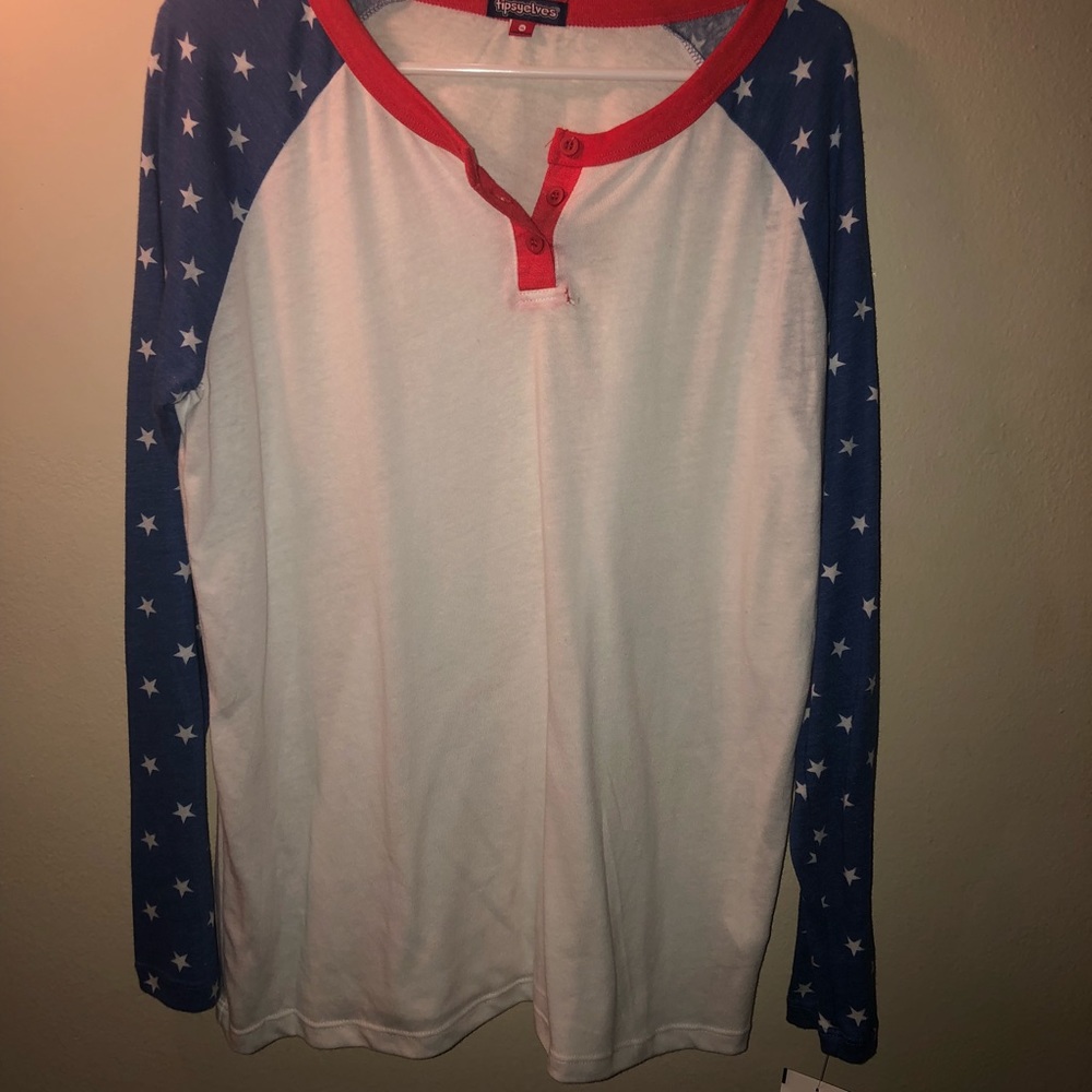 Cute long sleeve patriotic shirt!